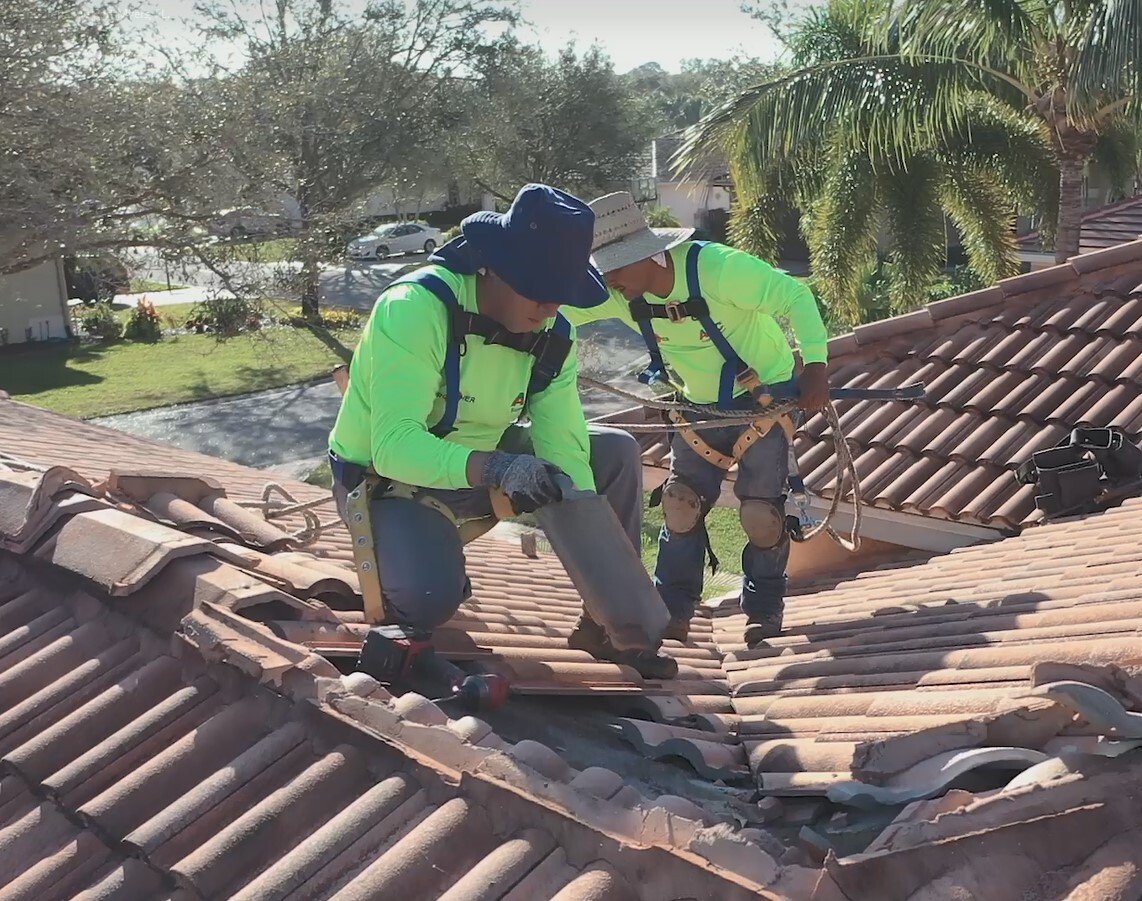 Tile roof repair by Crowther Roofing and Cooling in Fort Myers