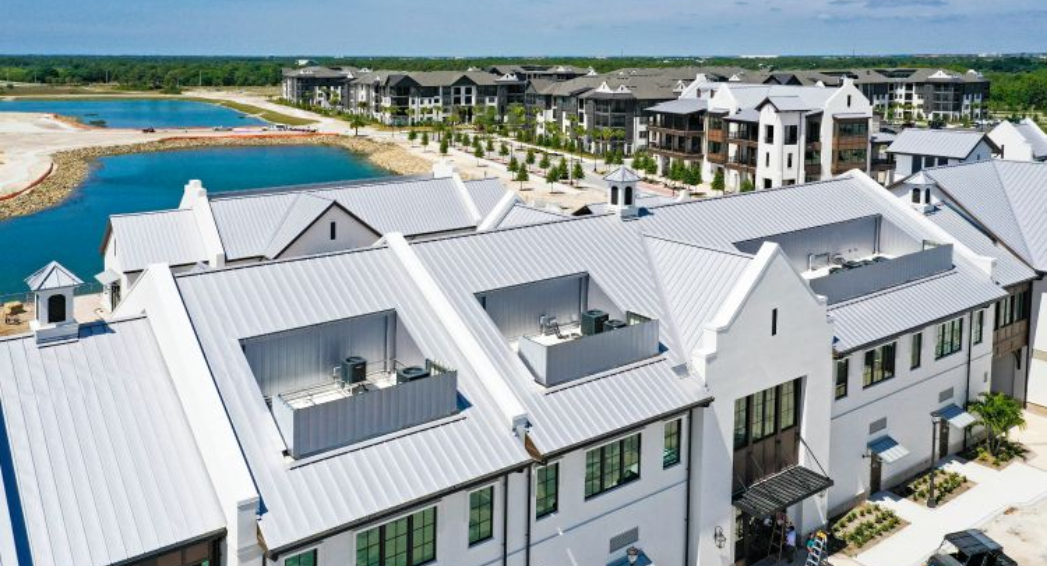 Metal-Roof-Installation-at-Waterside-Condos-in-Sarasota-by-Crowther-Roofing-and-Cooling