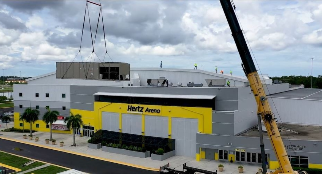 HVAC Installation at Hertz Arena in Fort Myers by Crowther Roofing and Cooling