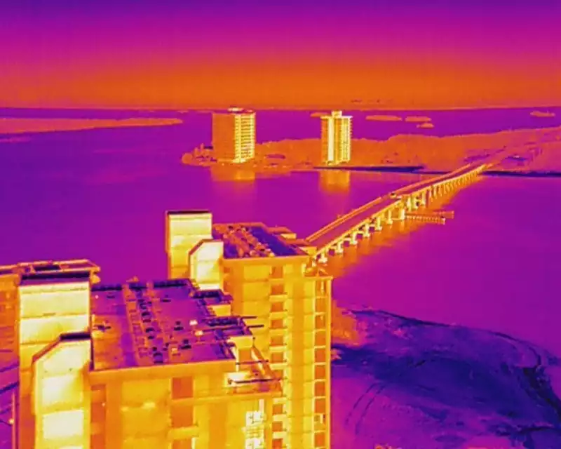 Thermal Imaging for roof leaks by Crowther Roofing and Cooling at Big Carlos Pass in Fort Myers, serving Sarasota too.